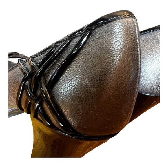 Isola Resia Smog Chocolate Open Toe Pump size 9 - Picture 6 of 14